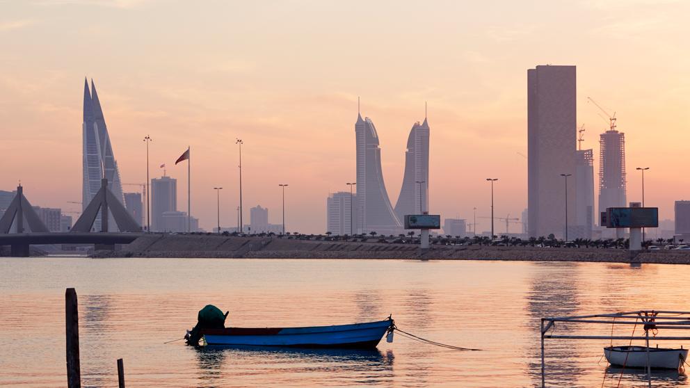 Beautiful view of Manama from sea